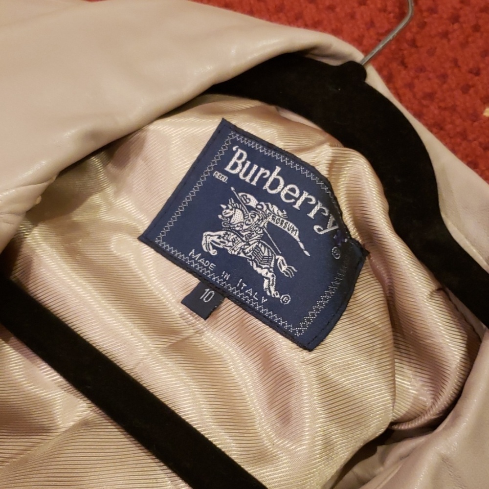 Burberry lamb leather coat .